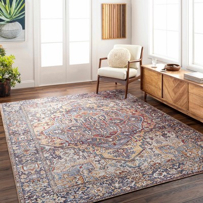Neyland Red and Multicolor Polyester Traditional Area Rug 2'2" x 3'9"