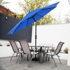JIONJOY 9 ft. Aluminum Sunshade Shelter Market Patio Umbrella with Push Button Tilt and Crank - 2 of 4