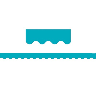 Teacher Created Resources Teal Scalloped Border Trim, 35 Feet (Pack of 6)