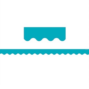 Teacher Created Resources Teal Scalloped Border Trim, 35 Feet (Pack of 6) - 1 of 1