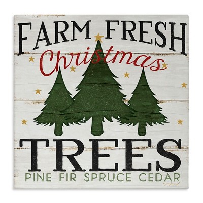 Stupell Industries Farm Fresh Christmas Trees, 17" x 17"
