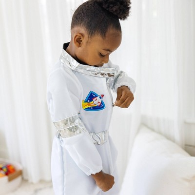 Kids White and Silver Astronaut Role Play Costume Set