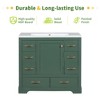 TIRAMISUBEST 36" Bathroom Vanity with Ceramic Sink Combo, Freestanding Bathroom Vanity Cabinet with 6 Drawers and Adjustable Shelf - 4 of 4
