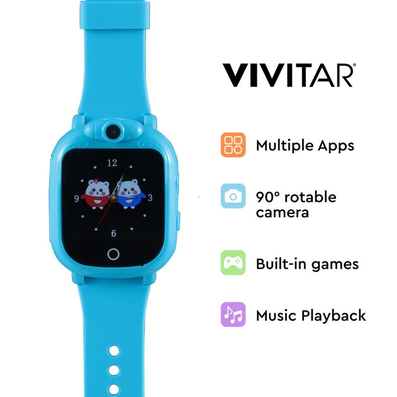 Vivitar Smart Watch for Kids Bluetooth, Games, Touch Screen and Camera, 2 of 7
