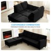 Mjkone Modular Convertible Sectional Sofa Couch, Upholstered Comfy Fabric 4-Seater Sofa with Movable Ottomans - 3 of 4