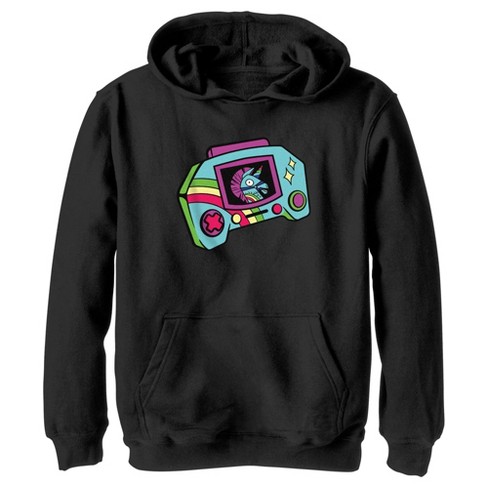 Boy s Fortnite Rainbow Smash Console Pull Over Hoodie Black X Large Target