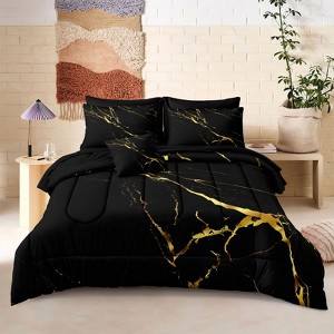 Cozy Bed in a Bag Comforter Set – Soft Lightweight All Season Bedding with Flat Sheet, Fitted Sheet, Pillowcases & Cushion Cover - 1 of 4