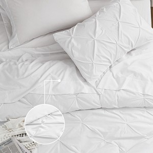 Cozy Comfort by Bedsure | Solid Diamond Pintuck 7pcs 80gsm Queen Size Peyote Bedding Set Comforter Set - 1 of 4