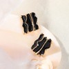 SOHI Women's Onyx Black The Tactile Stud Earrings - 2 of 4