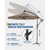 10FT Cantilever Patio Umbrella, Offset Hanging Market Umbrella , UPF 50+ & Easy Tilt for Pool, Deck, Garden - 2 of 4