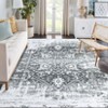 Machine Washable Area Rug Low Pile Vintage Ultra-Thin Non Slip Non Shedding Rugs Stain Resistant Foldable Indoor Carpet for Living Room Bedroom - 3 of 4