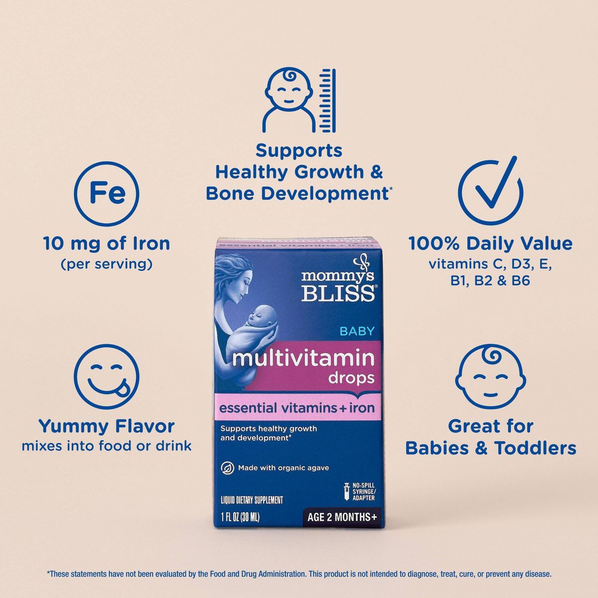 Mommy's Bliss Baby Multivitamin + Iron - 1 fl oz - thumbnail 4