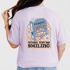 S.W.Smiley Life Is Better Cereal - Women's Garment Dyed Graphic T-Shirt - 3 of 4