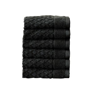 Isla Jade 6pc Diamond Textured Hand Towels Set - 1 of 4