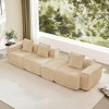 AENKYO Oversized Velvet Modular Sectional Sofa, Boneless Cloud-Like Comfort with No Assembly & French Piping, Modern Plush Seating for Living Room - 4 of 4