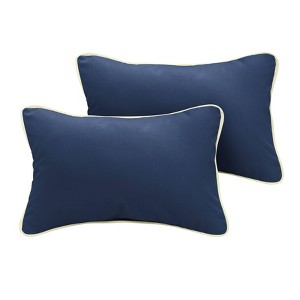 2pk Sorra Home Sunbrella Corded Indoor Outdoor Throw Pillow Sets - 1 of 4