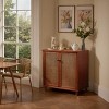 Art Leon Cane Wicker Cabinet Sideboard - 2 of 3