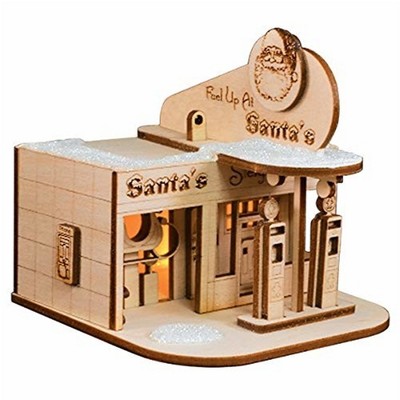 Old World Christmas Wooden Ornament for Christmas Tree, Santa's Sleigh Station
