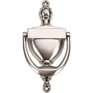 attop Single Front Door Knocker, Satin Nickel 6.2 Inch Door Hardware Door Knockers for Front Door - 1 of 3