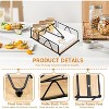 Wooden Base Napkin Holder with Salt & Pepper Shakers, Modern Metal Dispenser for Dining Table & Kitchen - 3 of 4