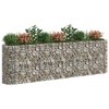 vidaXL Gabion Raised Bed in Galvanized Iron - Rustproof and Weather-Resistant Outdoor Garden Planter in Silver - 3 of 4