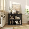Tribesigns 3-Tier End Table with Storage, Wood Sofa Side Table with 4 Cubes, Industrial Bedside Table for Bedroom, Living Room, Study Room,Black - 4 of 4