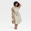Women's Short Sleeve Midi Utility Shirtdress - A New Day™ - 3 of 3