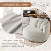 Set of Three Cushioned Indoor Sofas with Three Pillows and Curved Seating, Designed for Living Rooms, Home Offices, and Apartments - 4 of 4