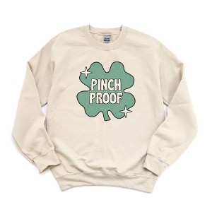 Simply Sage Market Women's Graphic Sweatshirt Pinch Proof Shamrock - 1 of 3