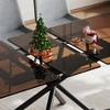 KWPZQEB Rectangle Extendable Dining Table from 47 to 59", Kitchen Table with Sintered Stone Top & Steel X-Base, Modern Luxury Dining Room Table Set - 2 of 4