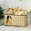 HOMCOM Wooden Christmas Advent Calendar, Holiday Decoration with 24 Countdown Drawers and LED Lights for Kids and Adults - 3 of 4