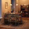5 Piece Dining Table Set for 4, Table and Chairs Set for 4,  Metal Frame Rectangular Dining Room Table Set for Kitchen, Dining Room, Small Space - 4 of 4