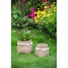 SKRAN Collection of Decorative Planters, Planter Set - Versatile Cement and Metal Planters for Indoor and Outdoor Use - 2 of 4
