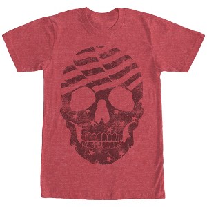 Men's Lost Gods American Flag Skull T-Shirt - 1 of 4