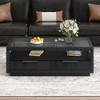 NicBex Modern Transparent Tempered Glass Coffee Table with Storage,Minimalist Display Center Table for Living Room - 3 of 4