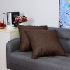 PiccoCasa Linen Blank Cotton Lined Cushion Decors Square Throw Pillowcases 2Pcs - 4 of 4
