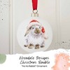 Royal Worcester Wrendale Designs Ho Ho Ho Bauble (Rabbit) - 2.6 Inch - 2 of 4