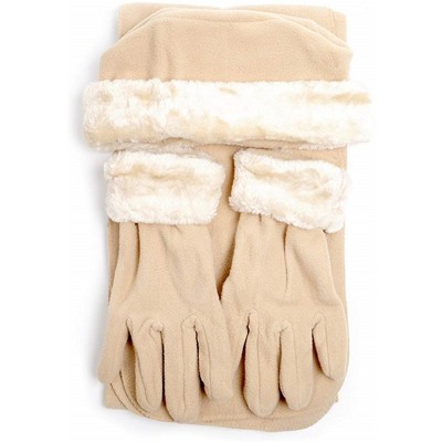 Women's Solid Fleece 3-Piece gloves scarf Hat Winter Set, 1 Pack Or 2 Pack