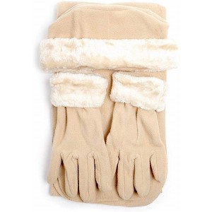 Women's Solid Fleece 3-Piece gloves scarf Hat Winter Set, 1 Pack Or 2 Pack - 1 of 4