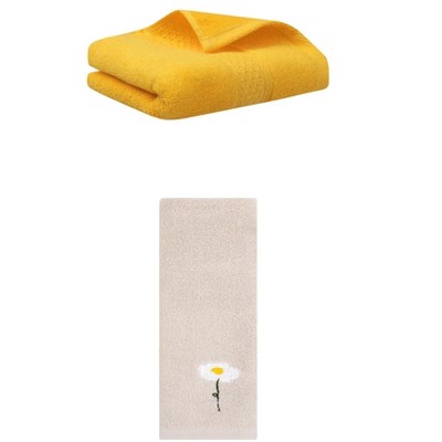 REGALWOVEN Cotton Soft Absorbent Decorative Hand Towel Set for Bathroom 13" x 30" 2 Pcs