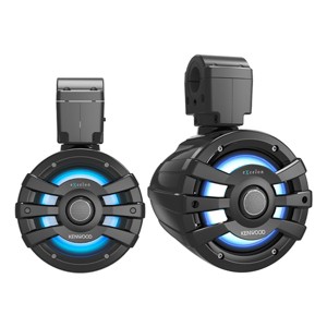 Kenwood XM65TBL 6.5 Inch 2 Way Marine & Powersports Tower Speakers - Pair (Black) - 1 of 3