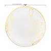 Smarty Had A Party White w/ Gold Antique Floral Plastic Dinnerware Set - 120 Sets - 4 of 4