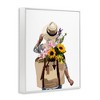 Stupell Industries Woman Carrying Floral Backpack, 16" x 20" - 3 of 4