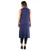 24seven Comfort Apparel Women's Plus Long Sleeveless Vest - 2 of 3
