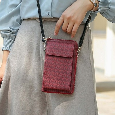 MKF Collection Phone Crossbody Wallet Wristlet Bag 3-in-1, Mala | MKF Collection by Mia K - Red — фото 3