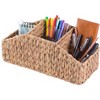 Vintiquewise Natural Water Hyacinth Storage Decorative Desk Organizer Caddy - 2 of 4