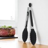 Unique Bargains Serving Tongs Lace Silicone Head Food Tong 7-Inch Dishwasher Safe Stainless Steel Silicone 1Pcs - 2 of 3