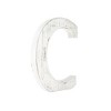 HomeRoots 16" White Distressed Wood Letter C Tabletop Sculpture - 4 of 4