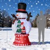 QingMoon Christmas Inflatables Snowman Globe, 8 FT Outdoor Indoor Blow Up Decorations with Christmas Tree and Santa Claus for Yard, Lawn, Garden - 4 of 4