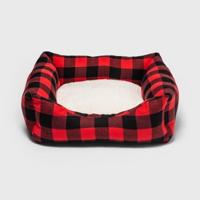 Photo 1 of Sherpa Classic Buffalo Check Cuddler Dog Bed - S - Wondershop